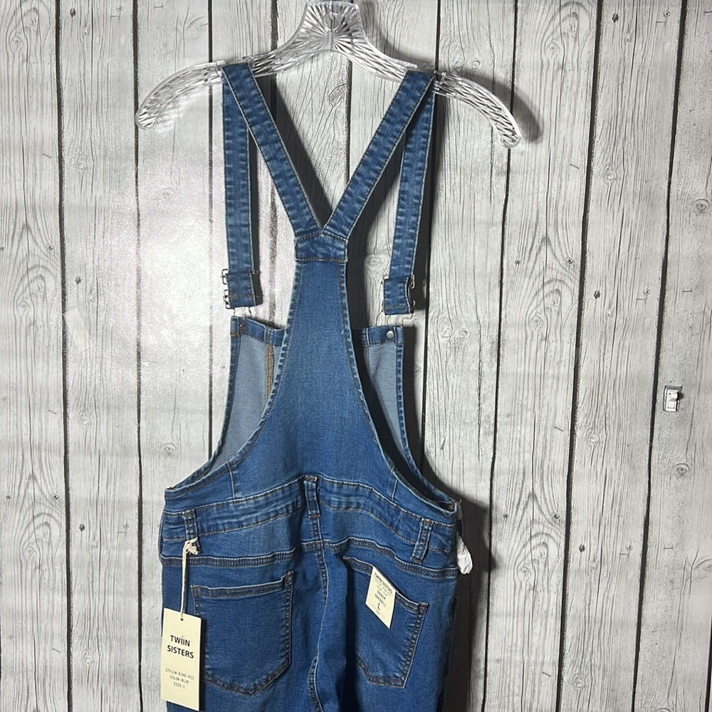 Twiin sisters denim overalls size Large - Picture 11 of 14